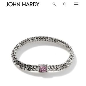 John Hardy bracelet pink tourmaline clasp 6.5mm